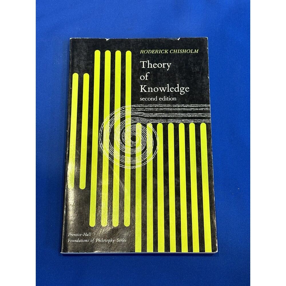 Theory of Knowledge Paperback Roderick M. Chisholm - See photos